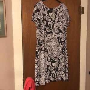 Black and White Paisley Women's Dress
